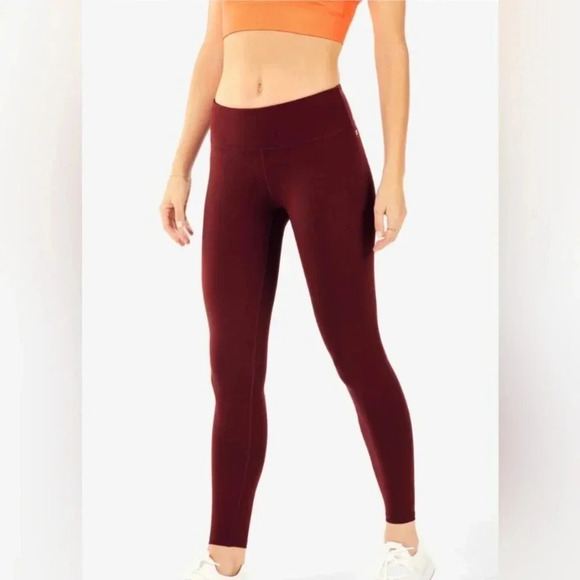Fabletics Define PowerHold® Mid-Rise Legging, Color Black Cherry Size XXS - Picture 1 of 14
